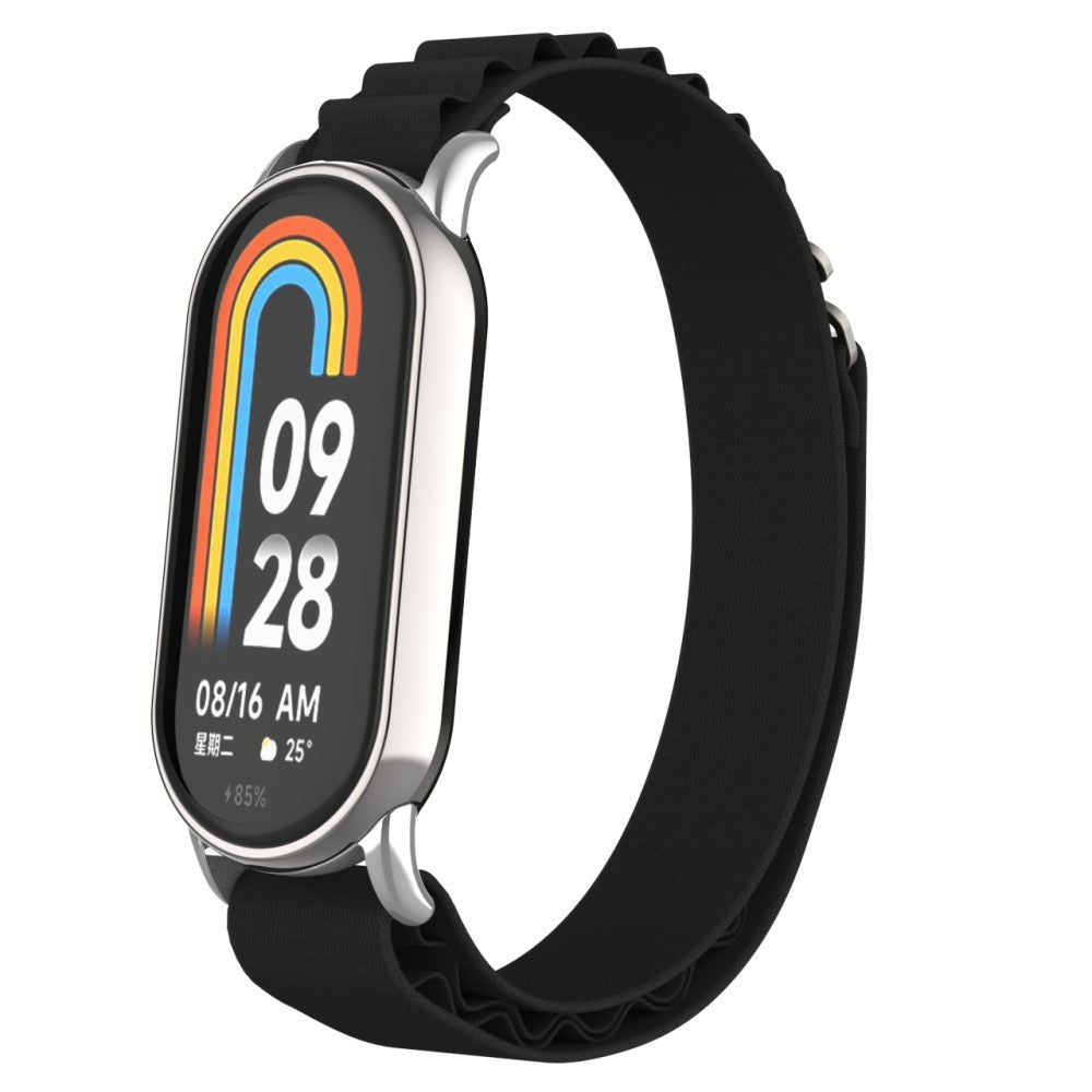 Meget Fed Nylon Rem passer til Xiaomi Smart Band 8 - Sort#serie_4