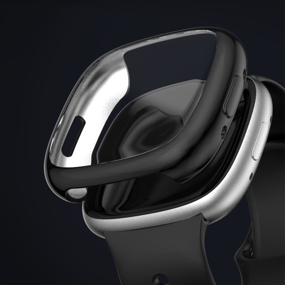 Super Godt Silikone Cover til Fitbit Versa 4 - Sort#serie_1