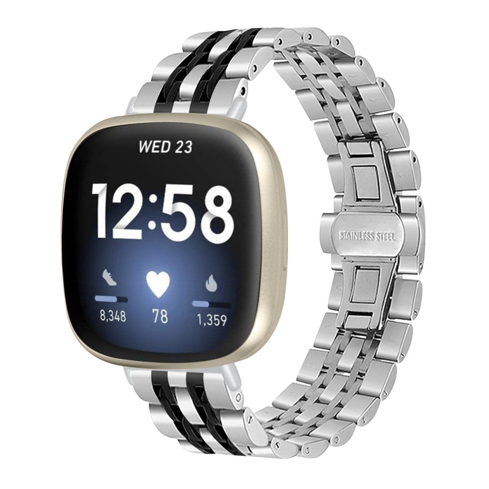 Godt Metal Universal Rem passer til Fitbit Sense 2 / Fitbit Versa 4 - Sølv#serie_1