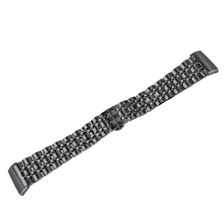 Yndigt Metal Universal Rem passer til Fitbit Sense 2 / Fitbit Versa 4 - Sort#serie_076