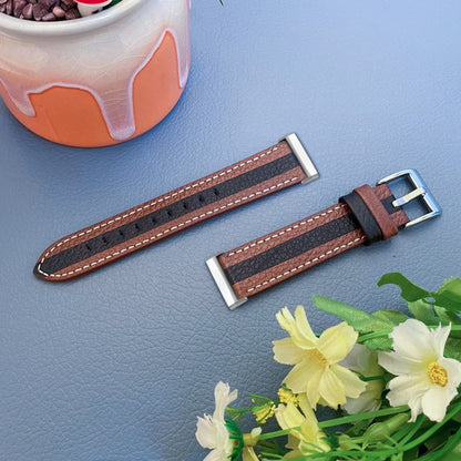 Ægte Læder Universal Rem passer til Fitbit Sense 2 / Fitbit Versa 4 - Brun#serie_3