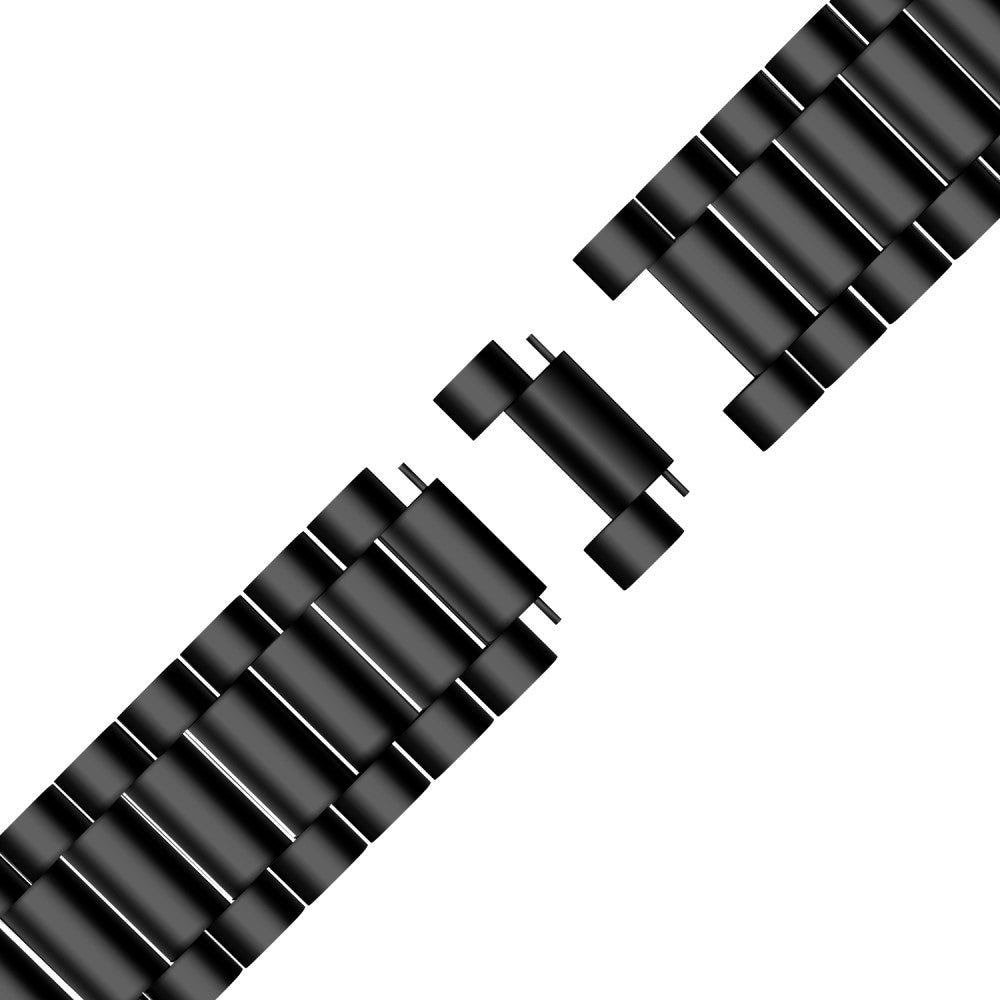 Kønt Metal Universal Rem passer til Fitbit Sense 2 / Fitbit Versa 4 - Sort#serie_1