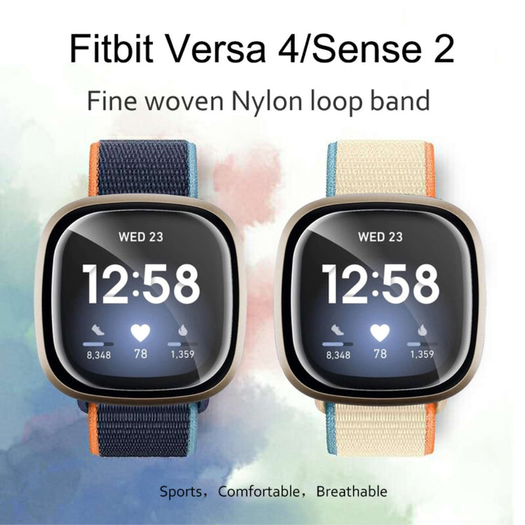 Kønt Nylon Universal Rem passer til Fitbit Versa 4 / Fitbit Sense 2 - Grøn#serie_19