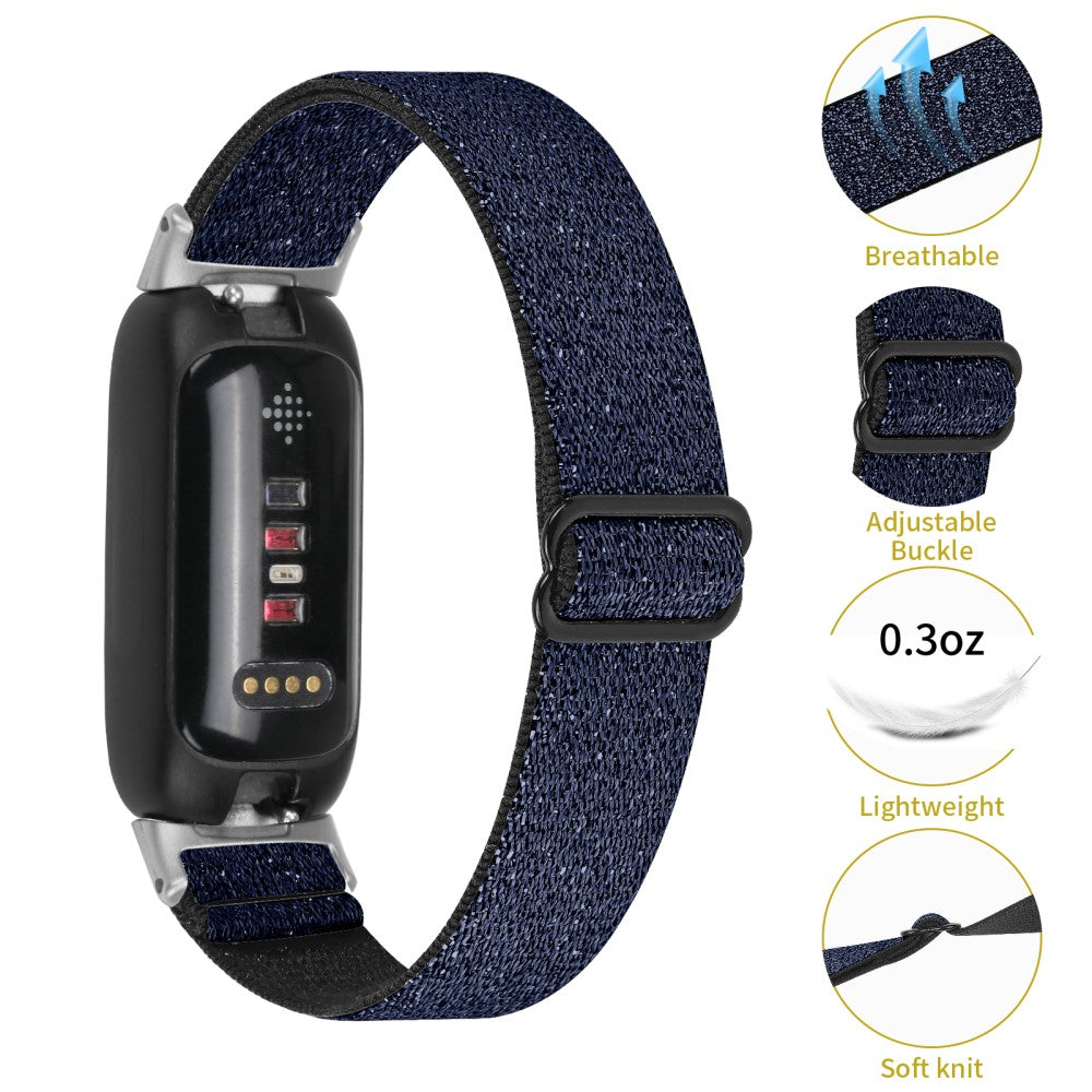 Cool Metal Og Nylon Rem passer til Fitbit Inspire 3 - Blå#serie_11