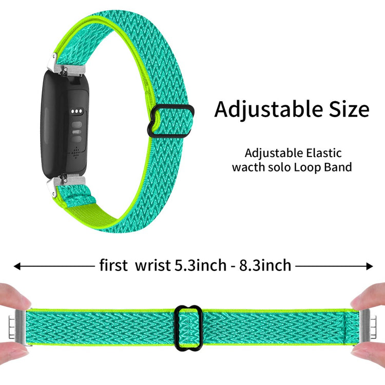 Meget Nydelig Nylon Rem passer til Fitbit Inspire 3 - Grøn#serie_4