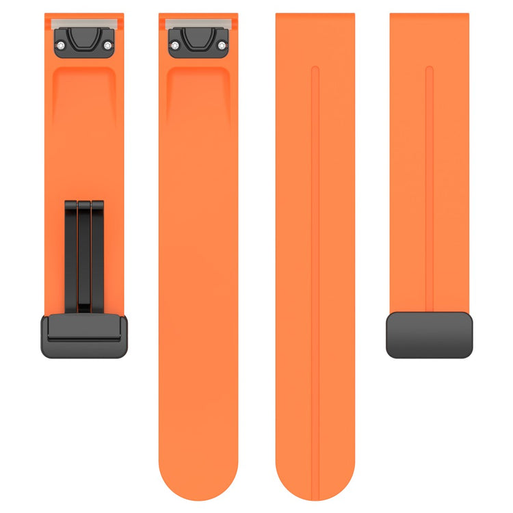 Mega Skøn Metal Og Silikone Universal Rem passer til Garmin Smartwatch - Orange#serie_4