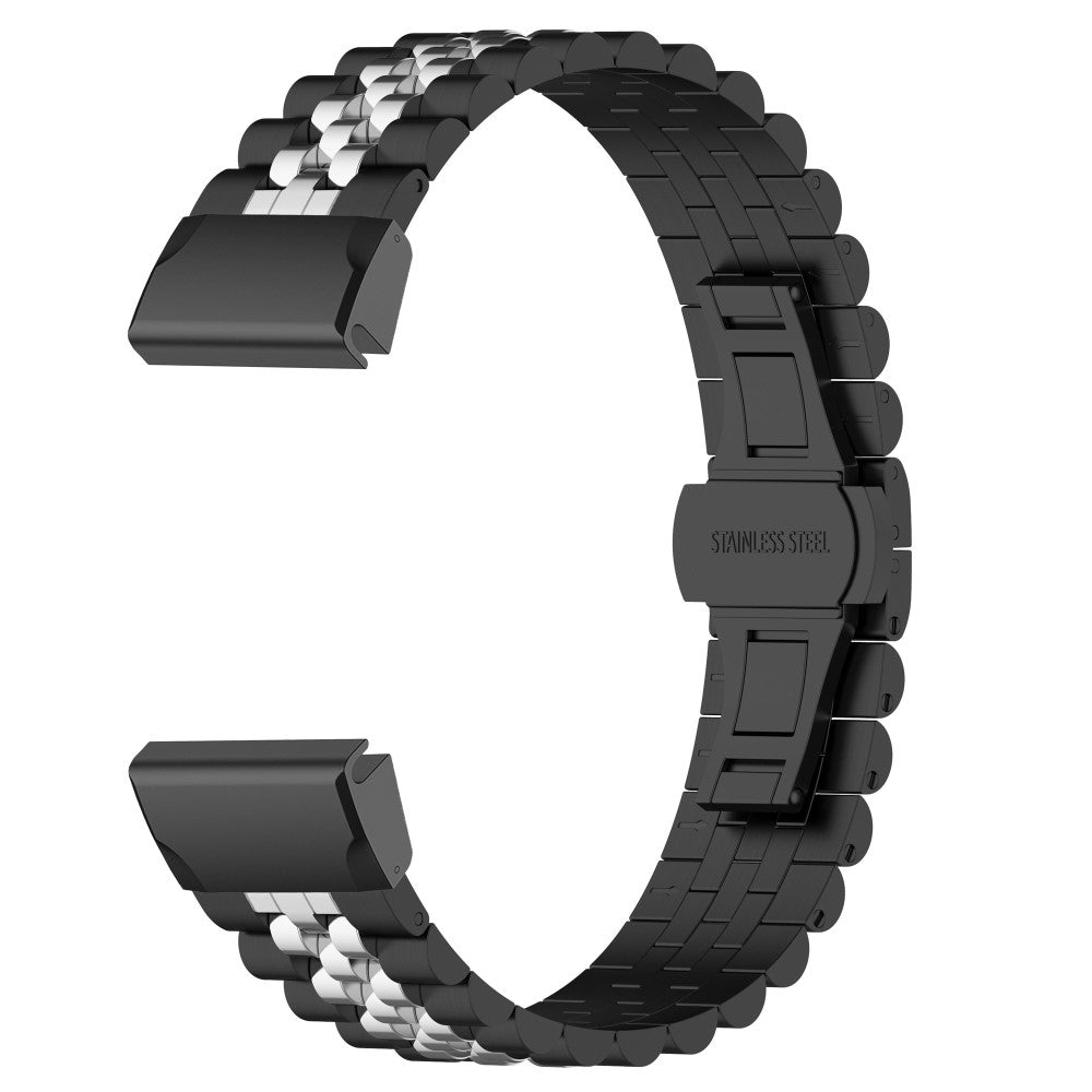 Super Kønt Metal Universal Rem passer til Garmin Smartwatch - Sort#serie_3