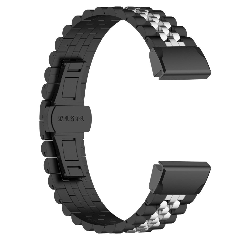 Super Kønt Metal Universal Rem passer til Garmin Smartwatch - Sort#serie_3