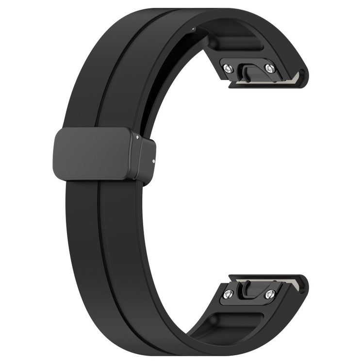 Mega Cool Metal Og Silikone Universal Rem passer til Smartwatch - Sort#serie_1