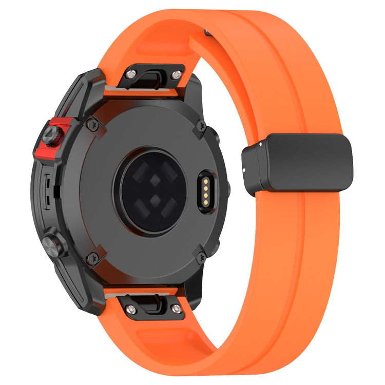 Mega Cool Metal Og Silikone Universal Rem passer til Smartwatch - Orange#serie_4