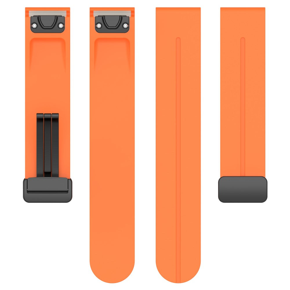 Mega Cool Metal Og Silikone Universal Rem passer til Smartwatch - Orange#serie_4