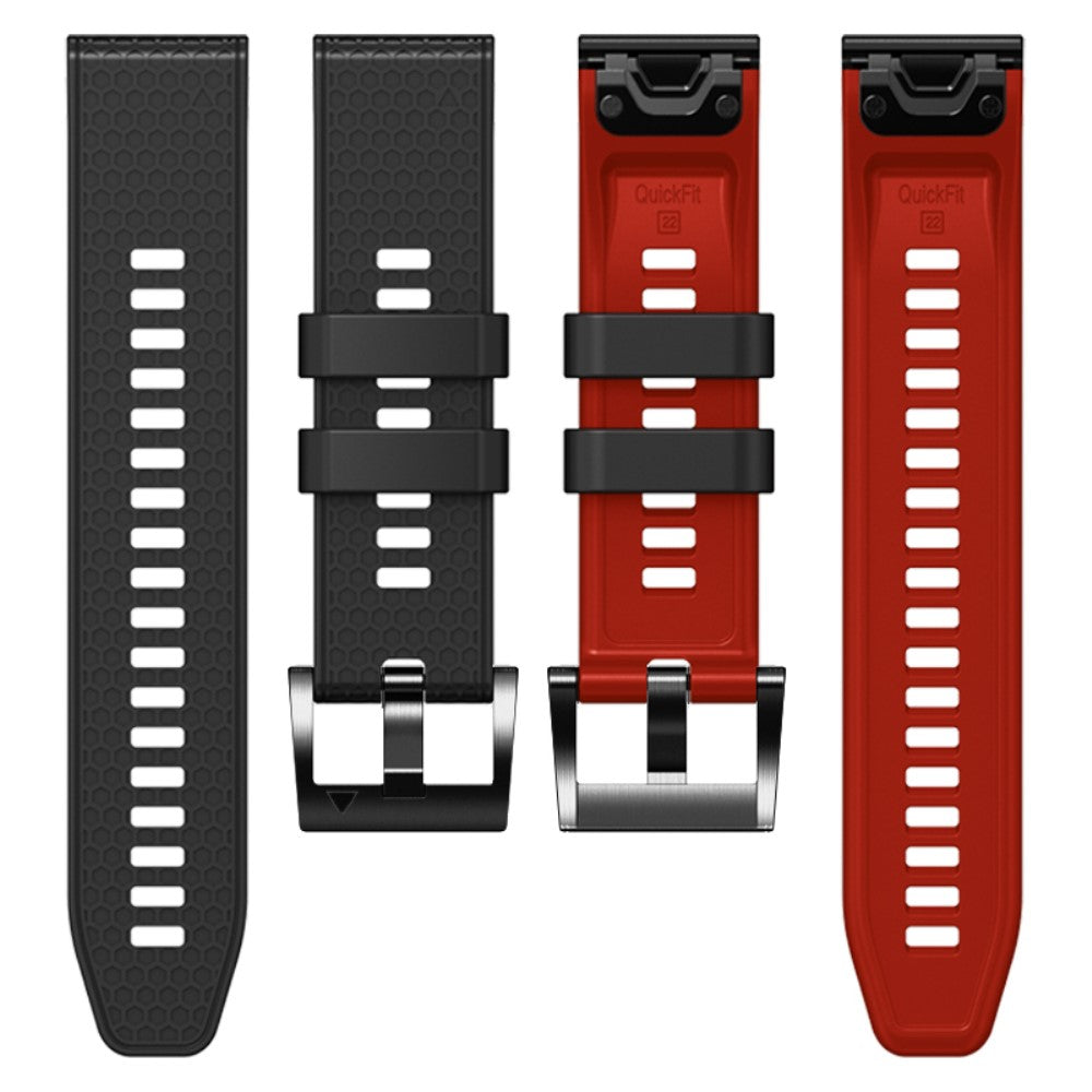 Super Fint Silikone Universal Rem passer til Smartwatch - Sort#serie_5