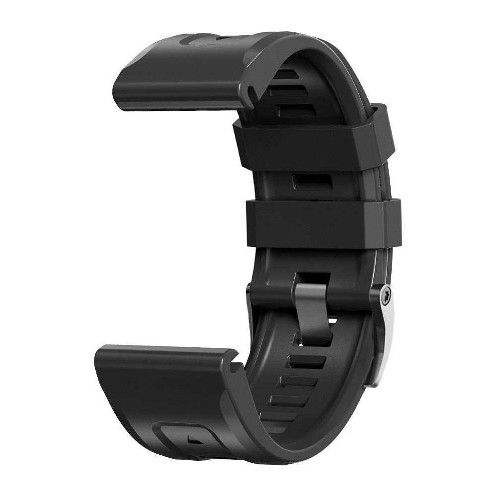 Super Holdbart Silikone Universal Rem passer til Smartwatch - Sort#serie_1