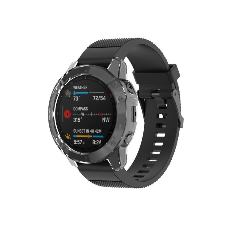 Mega Fint Garmin Fenix 6 Pro Silikone Cover - Gennemsigtig#serie_2