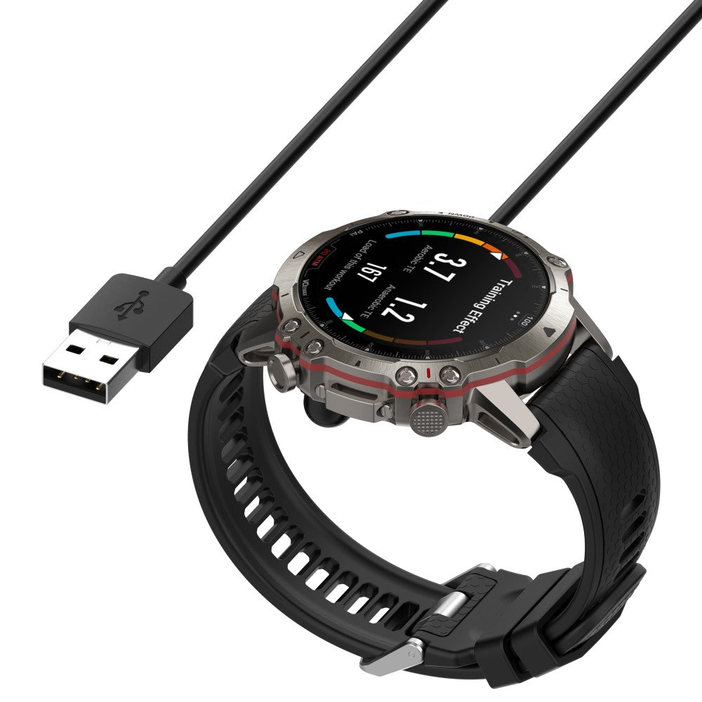 1m USB Ladestation passer til Amazfit Falcon - Sort#serie_010