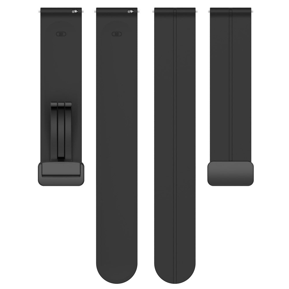 Mega Sejt Silikone Universal Rem passer til Smartwatch - Sort#serie_1