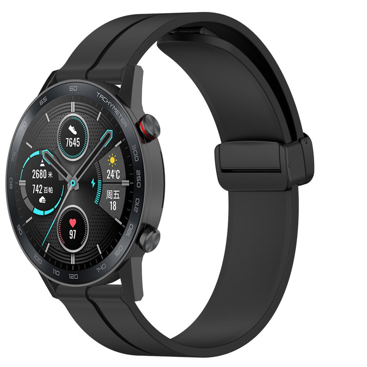 Mega Sejt Silikone Universal Rem passer til Smartwatch - Sort#serie_1