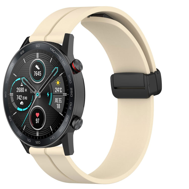 Mega Sejt Silikone Universal Rem passer til Smartwatch - Beige#serie_7