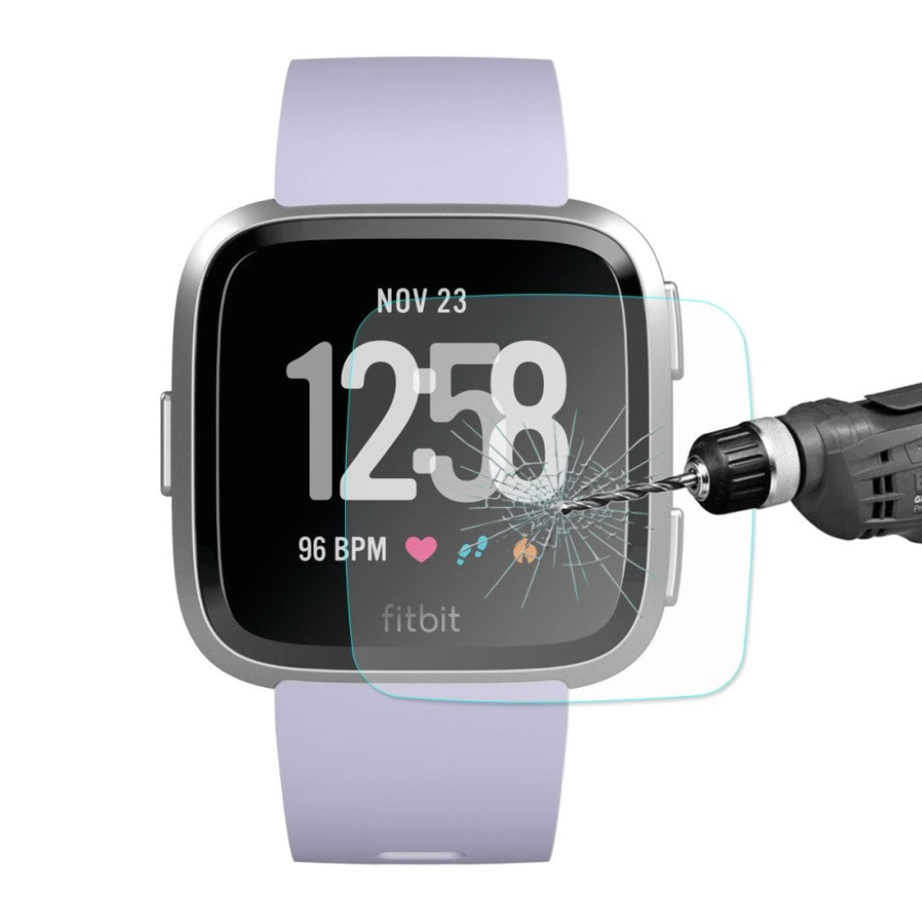 Fitbit Versa Hærdet Glas Skærmbeskytter - Gennemsigtig#serie_613