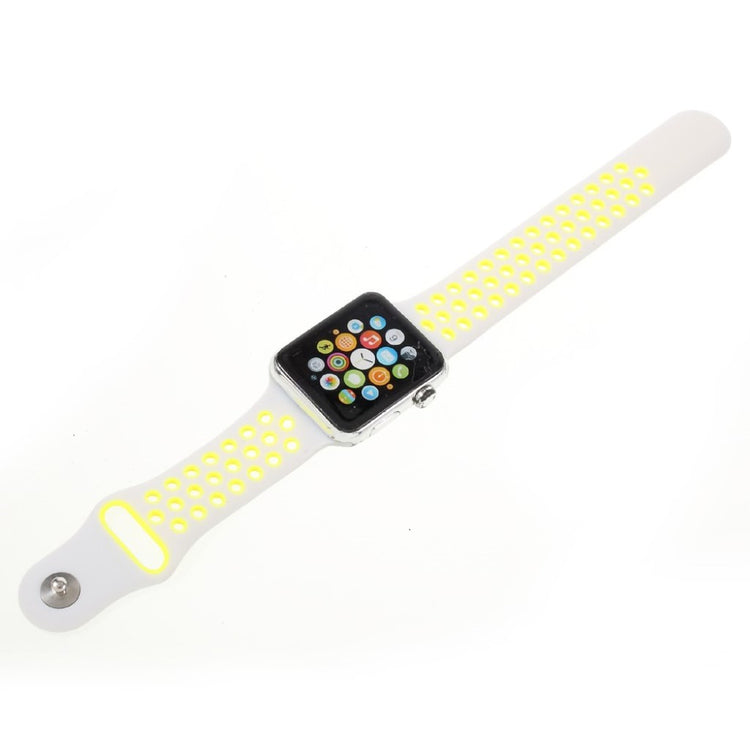 Helt vildt rart Apple Watch Series 1-3 42mm Silikone Rem - Gul#serie_4