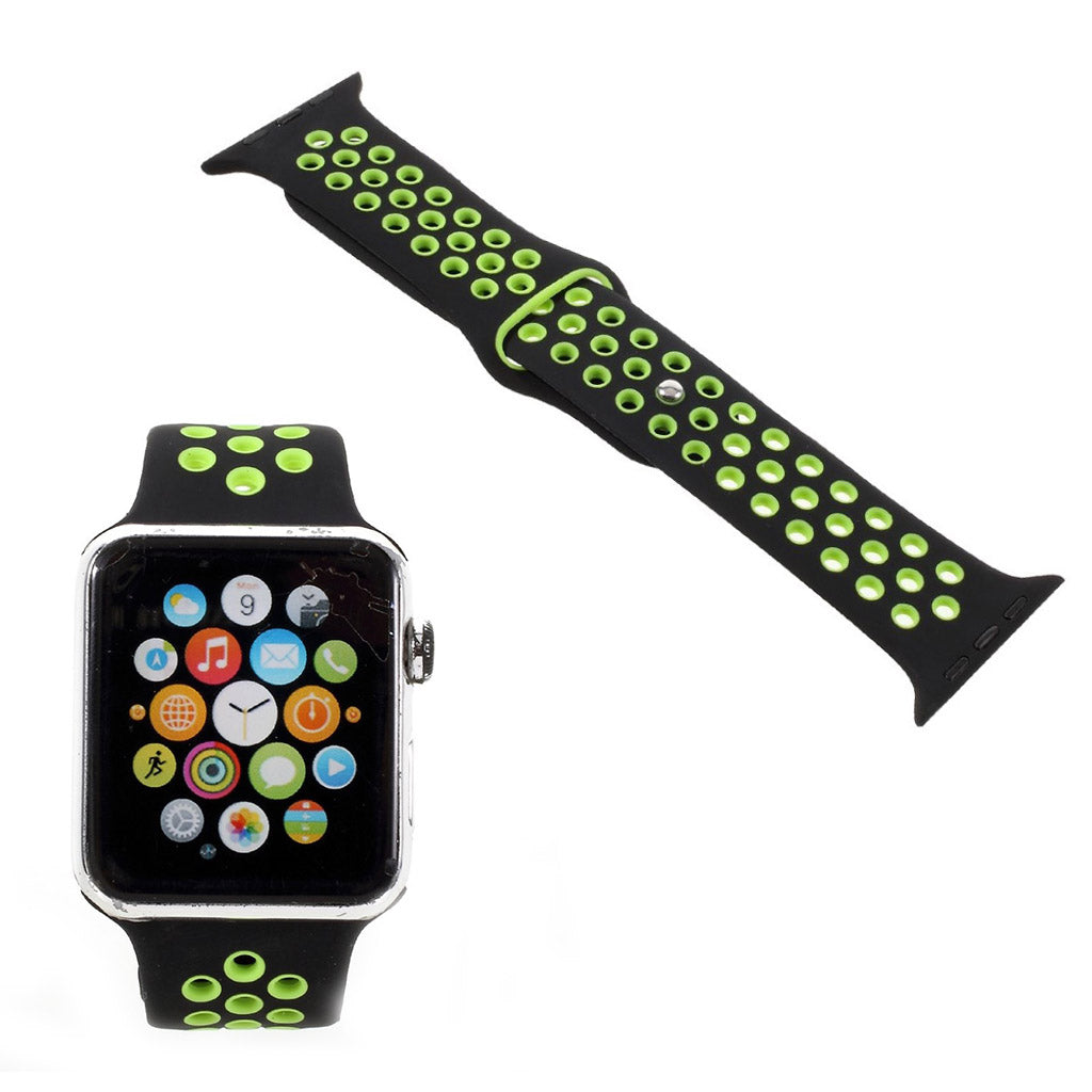 Helt vildt rart Apple Watch Series 1-3 42mm Silikone Rem - Grøn#serie_6