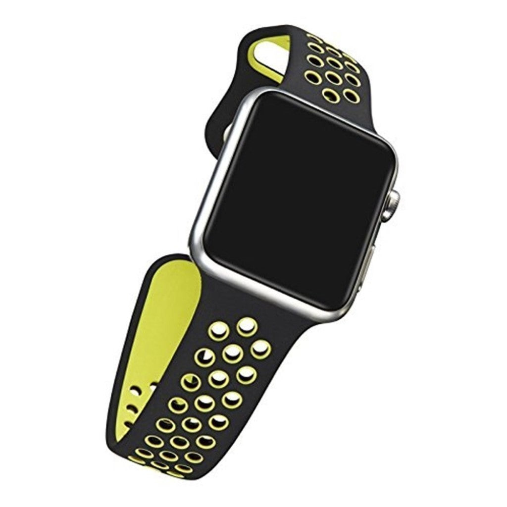 Super pænt Apple Watch Series 1-3 42mm Silikone Rem - Gul#serie_1