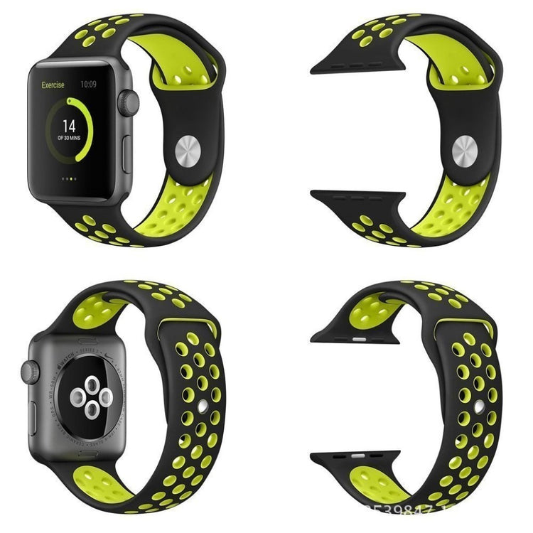 Super pænt Apple Watch Series 1-3 42mm Silikone Rem - Gul#serie_1