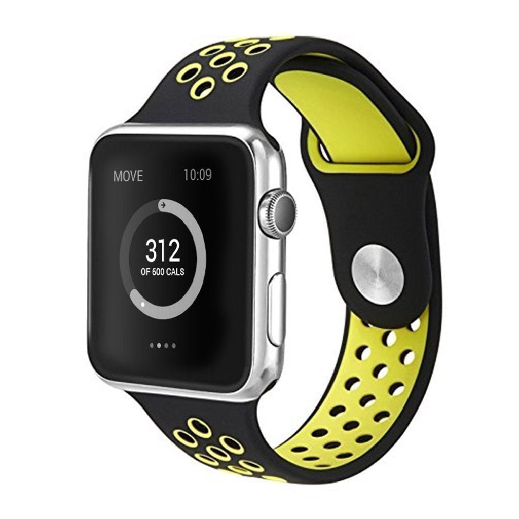 Super pænt Apple Watch Series 1-3 42mm Silikone Rem - Gul#serie_1