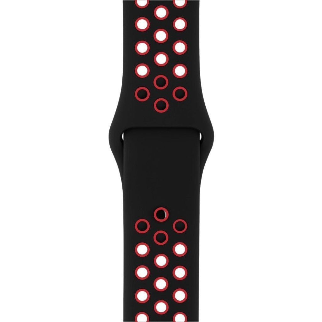 Super pænt Apple Watch Series 1-3 42mm Silikone Rem - Rød#serie_2