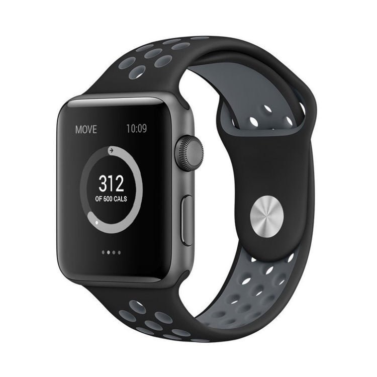 Super pænt Apple Watch Series 1-3 42mm Silikone Rem - Sølv#serie_3