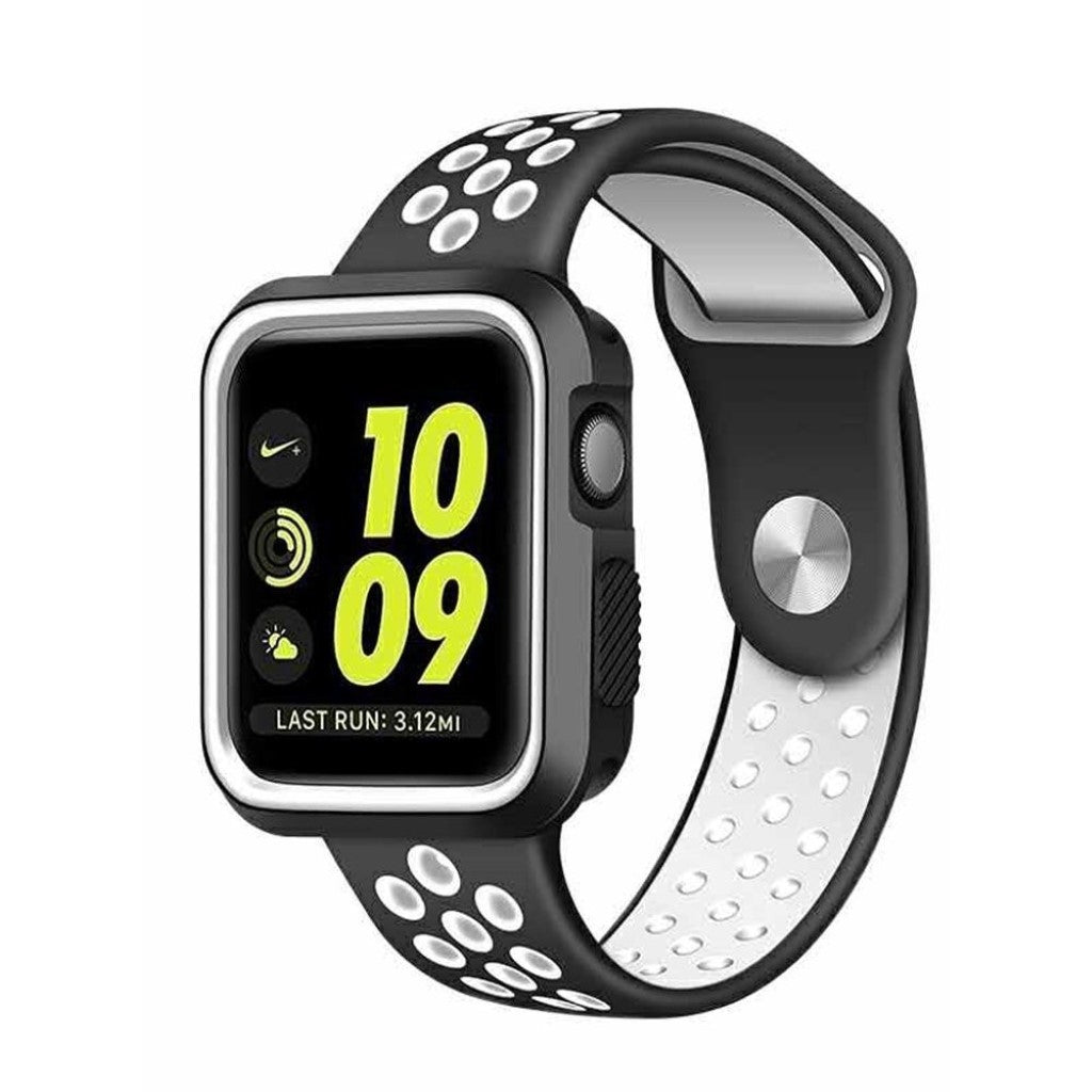 Super pænt Apple Watch Series 1-3 42mm Silikone Rem - Hvid#serie_4