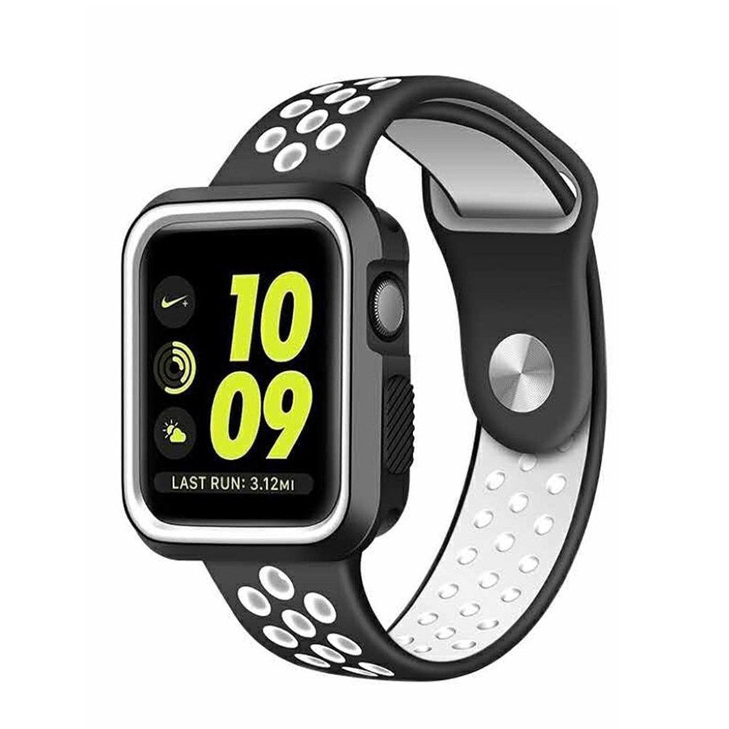 Super pænt Apple Watch Series 1-3 42mm Silikone Rem - Hvid#serie_4