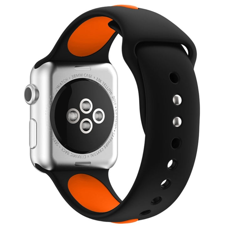 Fed Apple Watch Series 1-3 38mm Silikone Rem - Orange#serie_12