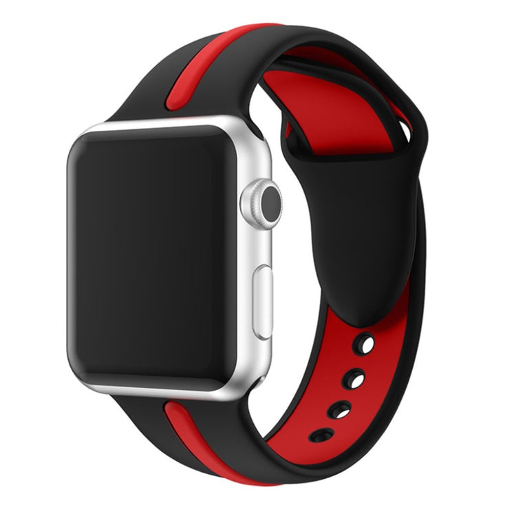 Fed Apple Watch Series 1-3 38mm Silikone Rem - Rød#serie_2