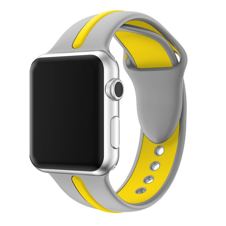 Fed Apple Watch Series 1-3 38mm Silikone Rem - Gul#serie_5