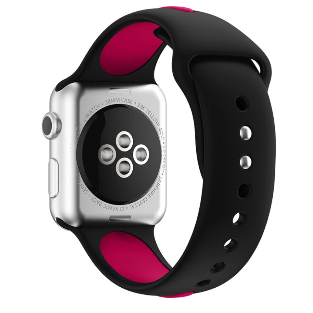 Fed Apple Watch Series 1-3 38mm Silikone Rem - Pink#serie_8