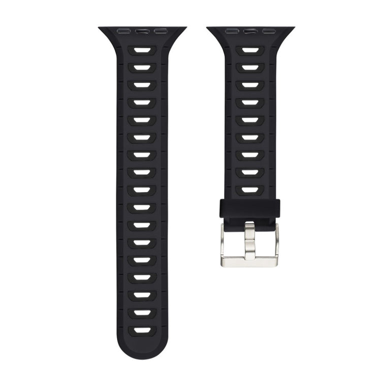 Meget smuk Apple Watch Series 1-3 38mm Silikone Rem - Sort#serie_10