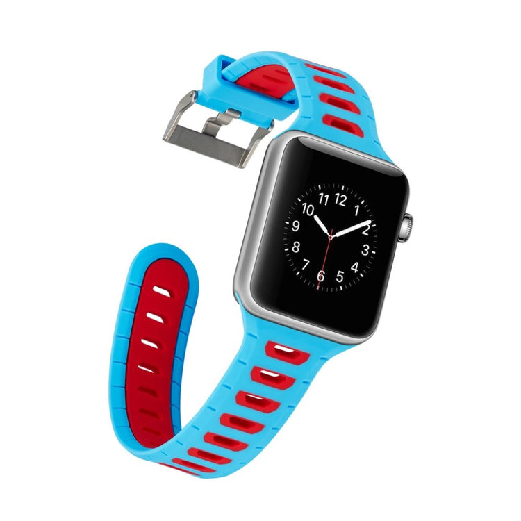 Meget smuk Apple Watch Series 1-3 38mm Silikone Rem - Flerfarvet#serie_3