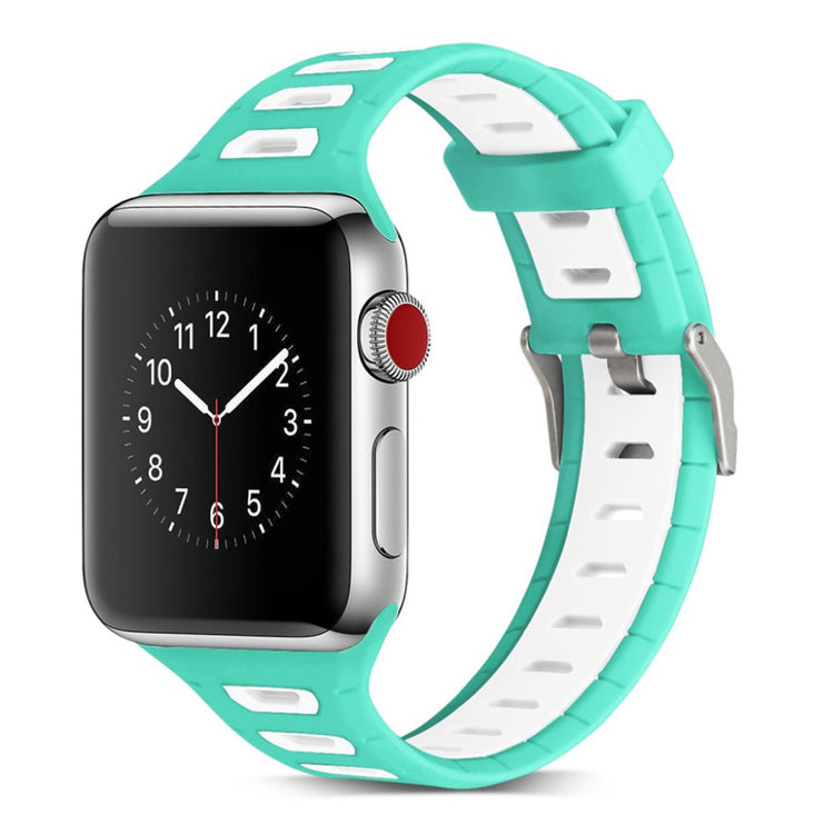 Meget smuk Apple Watch Series 1-3 38mm Silikone Rem - Flerfarvet#serie_4