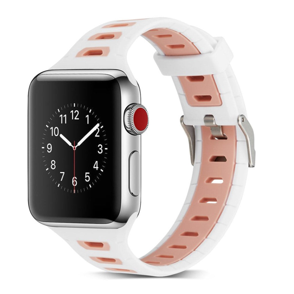 Meget smuk Apple Watch Series 1-3 38mm Silikone Rem - Flerfarvet#serie_6