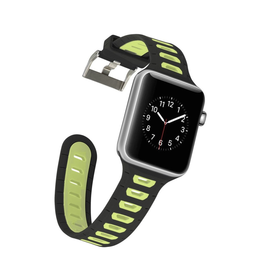 Meget smuk Apple Watch Series 1-3 38mm Silikone Rem - Flerfarvet#serie_7