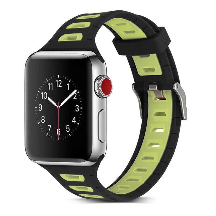 Meget smuk Apple Watch Series 1-3 38mm Silikone Rem - Flerfarvet#serie_7