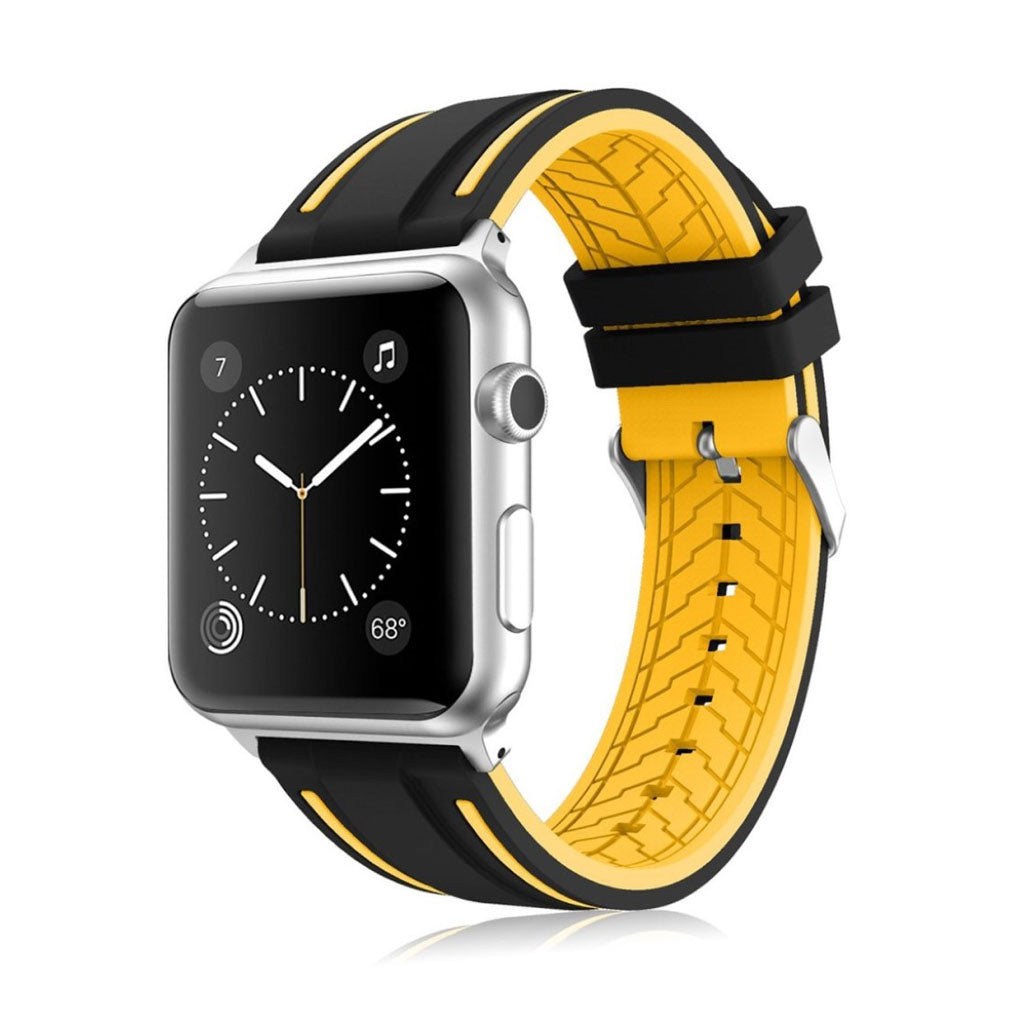 Mega holdbart Apple Watch Series 1-3 38mm Silikone Rem - Flerfarvet#serie_2