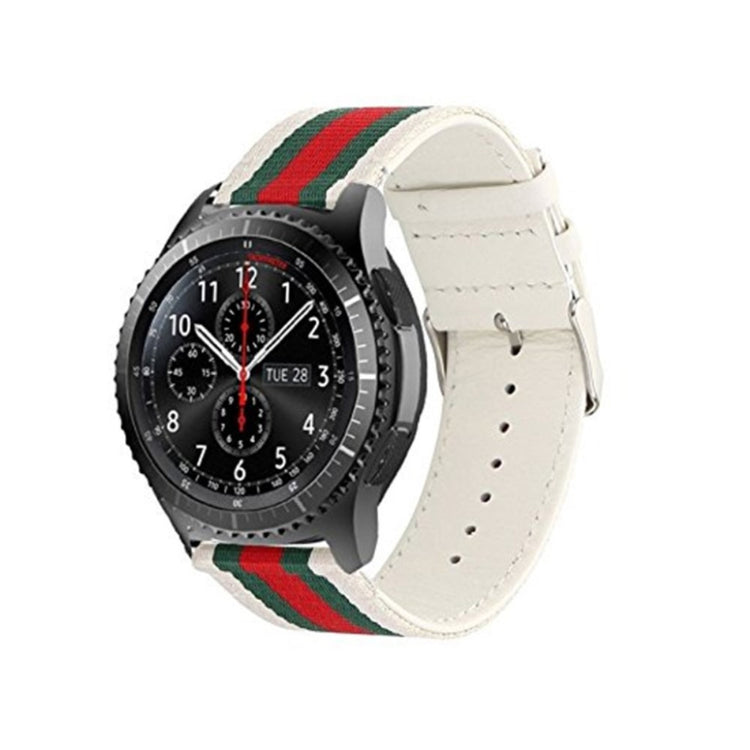 Pænt Samsung Gear S3 Nylon Rem - Hvid#serie_1