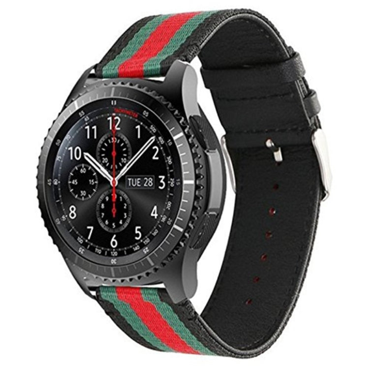 Pænt Samsung Gear S3 Nylon Rem - Sort#serie_2