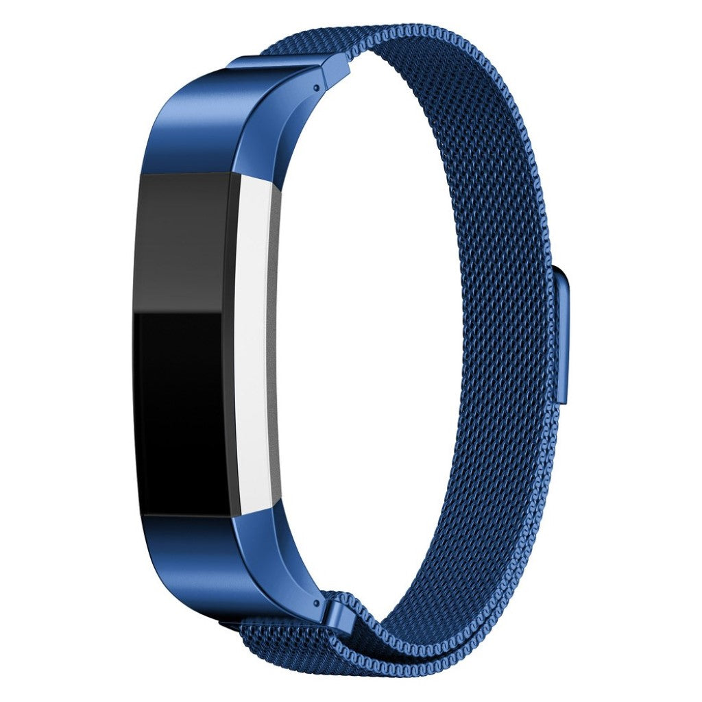 Super fint Fitbit Alta HR Metal Rem - Blå#serie_6