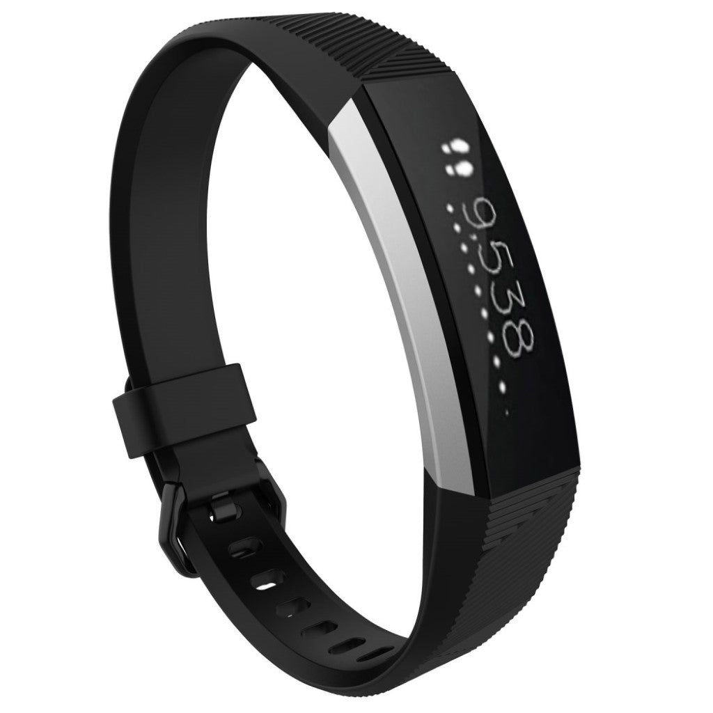 Rigtigt nydelig Fitbit Alta HR Silikone Rem - Sort#serie_12