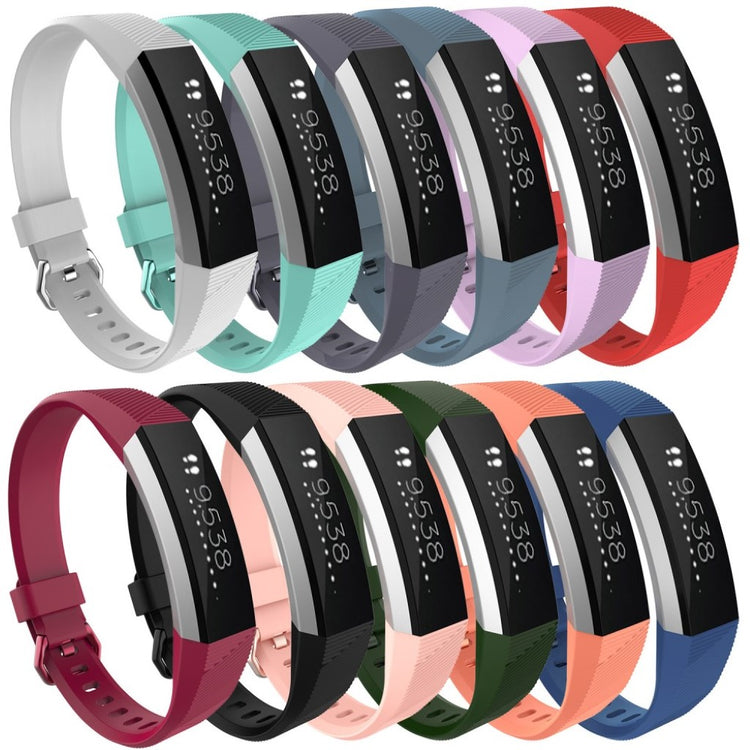 Rigtigt nydelig Fitbit Alta HR Silikone Rem - Sort#serie_12