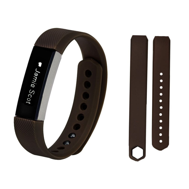 Slidstærk Fitbit Alta HR Silikone Rem - Brun#serie_1