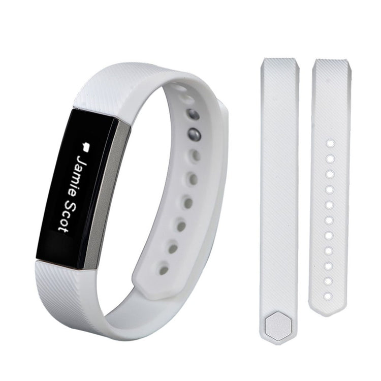 Slidstærk Fitbit Alta HR Silikone Rem - Hvid#serie_6